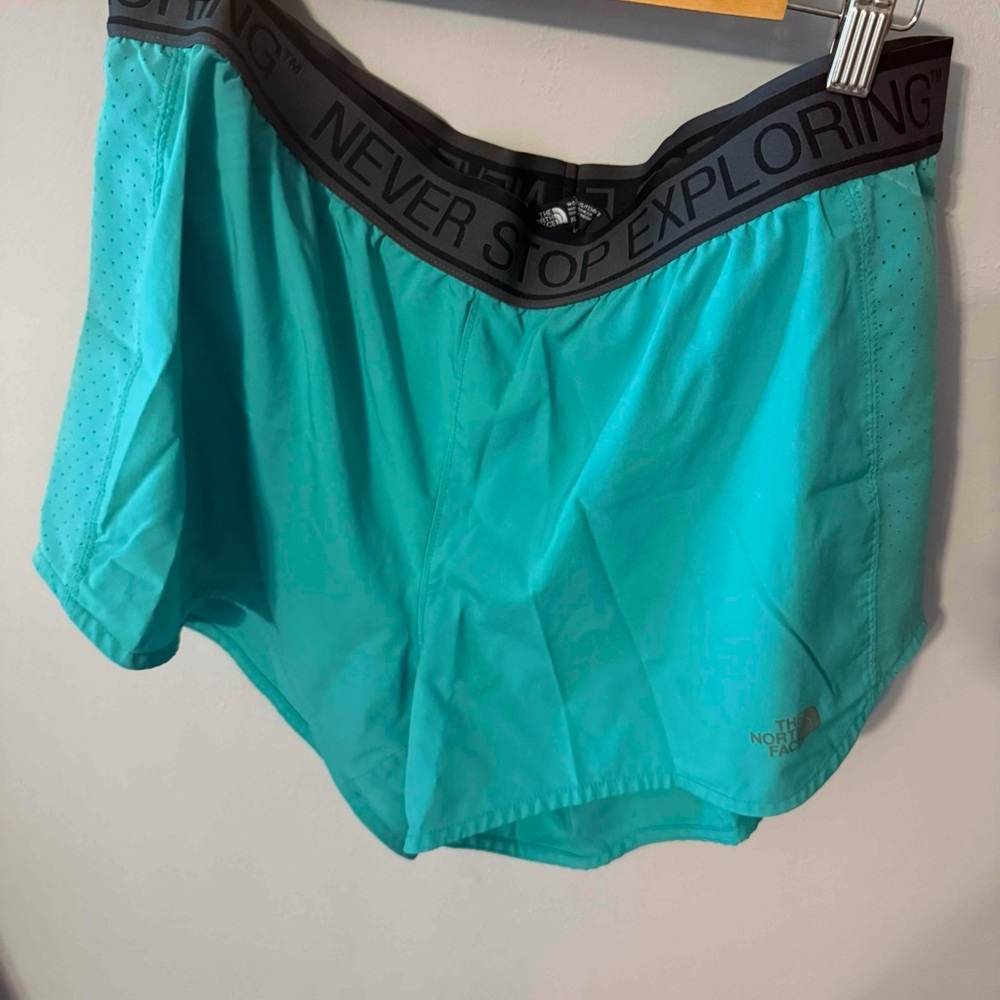 The North Face Turquoise Running Shorts